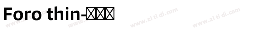 Foro thin字体转换